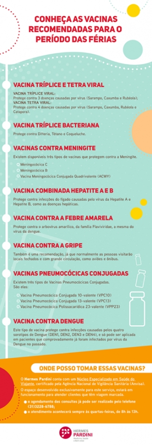 Principais vacinas para as férias  