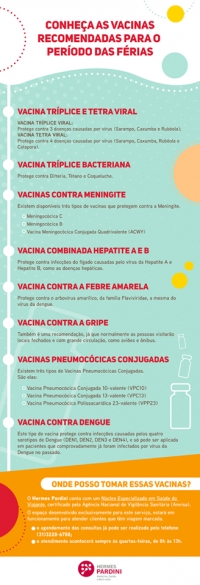 Principais vacinas para as férias  