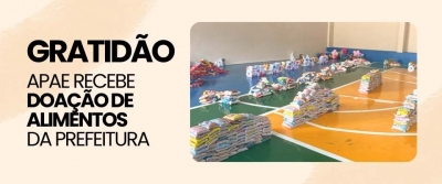 Apae recebe doação de alimentos da Prefeitura de Cruzília