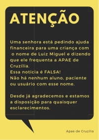 Atenção ao comunicado 